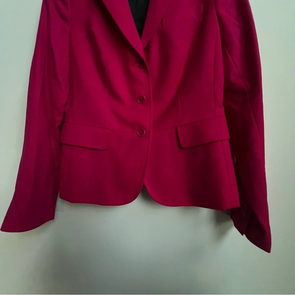 Talbots Wool Blazer 4 Pink Velvet Contrast Collar Preppy Equestrian Riding Money - Picture 6 of 13